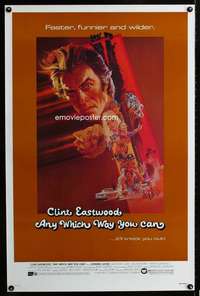 t034 ANY WHICH WAY YOU CAN one-sheet movie poster '80 Eastwood, Bob Peak