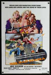 t051 BIG BAD MAMA one-sheet movie poster '74 sexy female criminals w/guns!
