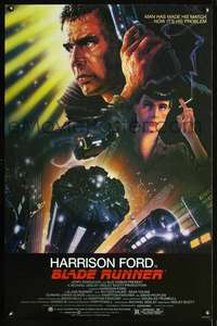 t057 BLADE RUNNER one-sheet movie poster '82 Harrison Ford, John Alvin art!