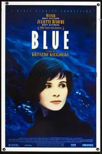 t062 BLUE one-sheet movie poster '93 Juliette Binoche, Kieslowski