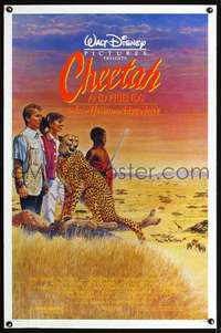 t083 CHEETAH & FRIENDS one-sheet movie poster '89 Walt Disney, Africa!