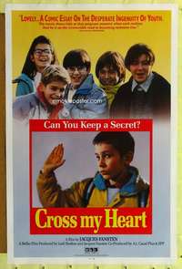 t107 CROSS MY HEART one-sheet movie poster '90 French Jacques Fansten