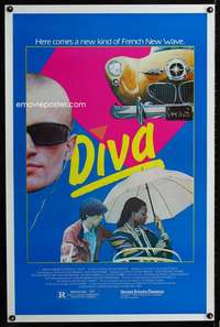 t124 DIVA one-sheet movie poster '82 Jean Jacques Beineix, French!