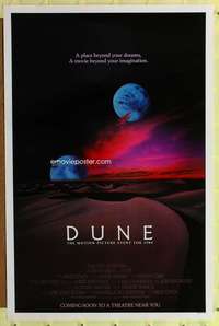 t131 DUNE advance one-sheet movie poster '84 David Lynch, MacLachlan, sci-fi!