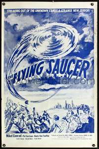 t168 FLYING SAUCER one-sheet movie poster R53 UFOs from space, sci-fi!
