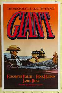 t192 GIANT one-sheet movie poster R83 James Dean, Liz Taylor, Rock Hudson