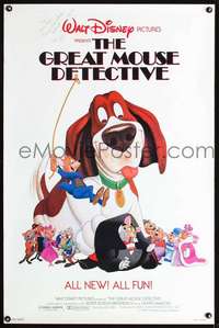 t198 GREAT MOUSE DETECTIVE signed one-sheet movie poster '86 by Eve Titus!