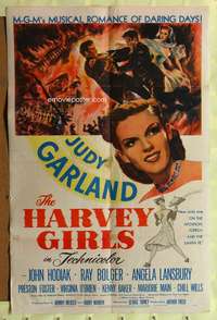 t207 HARVEY GIRLS one-sheet movie poster '45 pretty art of Judy Garland!