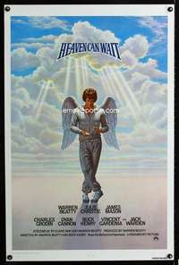 t211 HEAVEN CAN WAIT one-sheet movie poster '78 Warren Beatty, football!