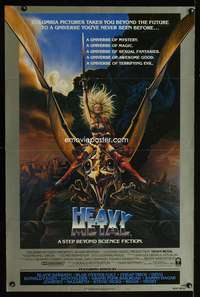 t213 HEAVY METAL style A one-sheet movie poster '81 Chris Achilleos art!