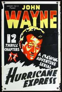 t228 JOHN WAYNE stock 1sh '40s John Wayne by Komak, Hurricane Express