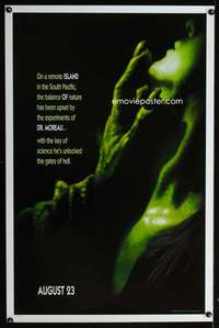 t239 ISLAND OF DR MOREAU teaser one-sheet movie poster '96 Kilmer, Brando