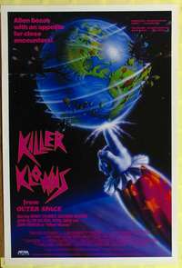 t254 KILLER KLOWNS FROM OUTER SPACE one-sheet movie poster '88 cool art!