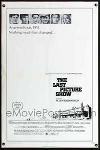 t263 LAST PICTURE SHOW one-sheet movie poster '71 Bogdanovich, Bridges