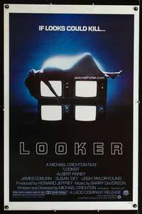 t284 LOOKER one-sheet movie poster '81 Michael Crichton, plastic surgery!