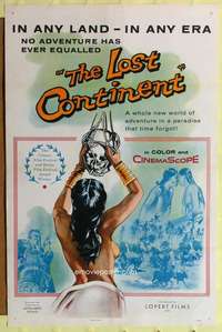 t285 LOST CONTINENT one-sheet movie poster '54 sexy voodoo artwork!