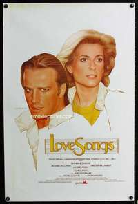 t291 LOVE SONGS one-sheet movie poster '85 Lambert, Deneuve, Topazio art!