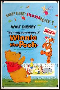 t310 MANY ADVENTURES OF WINNIE THE POOH one-sheet movie poster '77 Tigger!
