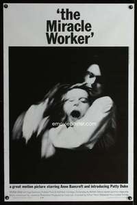 t325 MIRACLE WORKER one-sheet movie poster '62 Anne Bancroft, Patty Duke
