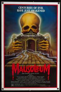 t315 MAUSOLEUM one-sheet movie poster '83 cool skeleton horror artwork!