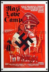 t348 NAZI LOVE CAMP one-sheet movie poster '77 classic bad taste image!