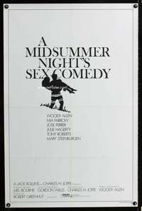 t322 MIDSUMMER NIGHT'S SEX COMEDY advance/teaser one-sheet movie poster '82