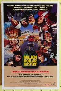 t324 MILLION DOLLAR MYSTERY one-sheet movie poster '87 Glad Sweepstakes!