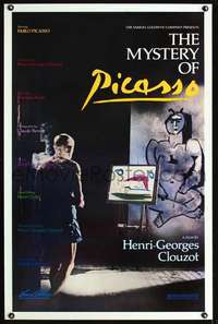 t338 MYSTERY OF PICASSO one-sheet movie poster R86 Clouzot & Pablo!