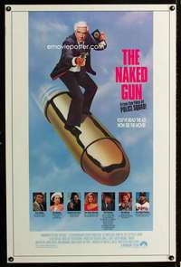 t340 NAKED GUN one-sheet movie poster '88 Leslie Nielsen classic!