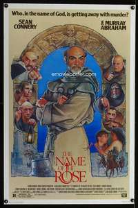 t342 NAME OF THE ROSE one-sheet movie poster '86 Sean Connery by Struzan!