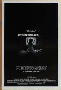 t387 POLTERGEIST heavy stock one-sheet movie poster '82 Hooper, They're here!