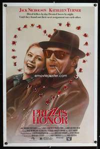 t396 PRIZZI'S HONOR one-sheet movie poster '85 Nicholson, Kathleen Turner