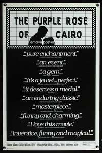 t398 PURPLE ROSE OF CAIRO one-sheet movie poster '85 Woody Allen, Farrow