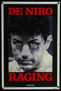 t402 RAGING BULL teaser one-sheet movie poster '80 De Niro, Scorsese, boxing