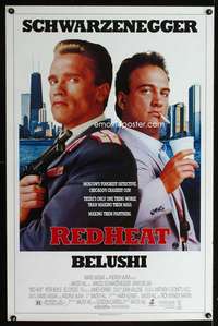 t413 RED HEAT one-sheet movie poster '88 Schwarzenegger, James Belushi