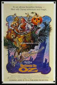 t420 RETURN TO OZ advance one-sheet movie poster '85 Disney, Struzan art!