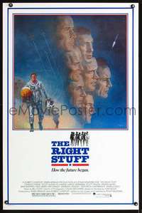 t425 RIGHT STUFF one-sheet movie poster '83 first astronauts, Tom Jung art!