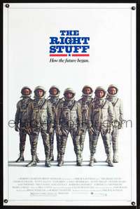 t426 RIGHT STUFF advance one-sheet movie poster '83 first astronauts!