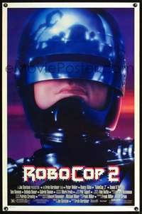t431 ROBOCOP 2 DS one-sheet movie poster '90 Peter Weller, cyborg policeman!