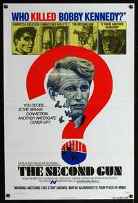t448 SECOND GUN one-sheet movie poster '75 who killed Bobby Kennedy?