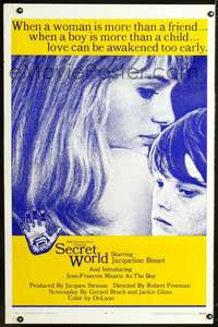 t450 SECRET WORLD one-sheet movie poster '69 Jacqueline Bisset!