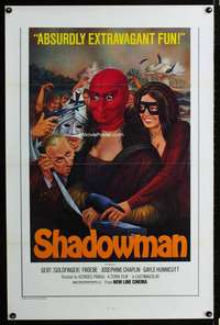 t452 SHADOWMAN one-sheet movie poster '75 wacky Georges Franju mystery!
