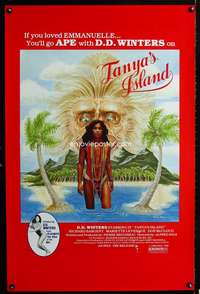 t500 TANYA'S ISLAND one-sheet movie poster '80 sexy Garin Baker artwork!