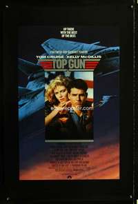 t512 TOP GUN one-sheet movie poster '86 Navy fighter pilot Tom Cruise!