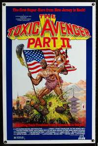 t515 TOXIC AVENGER 2 one-sheet movie poster '89 Troma horror comedy!
