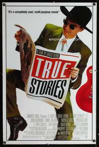 t517 TRUE STORIES style B one-sheet movie poster '86 David Byrne, John Goodman