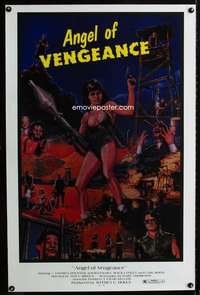 t536 WAR CAT one-sheet movie poster '87 Angel of Vengeance, sexy art!