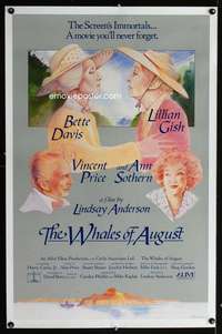 t541 WHALES OF AUGUST one-sheet movie poster '87 Bette Davis, Lillian Gish