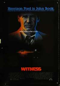 t552 WITNESS one-sheet movie poster '85 Harrison Ford, Peter Weir, McGillis