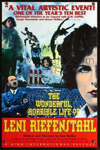 t556 WONDERFUL, HORRIBLE LIFE OF LENI RIEFENSTAHL one-sheet movie poster '93